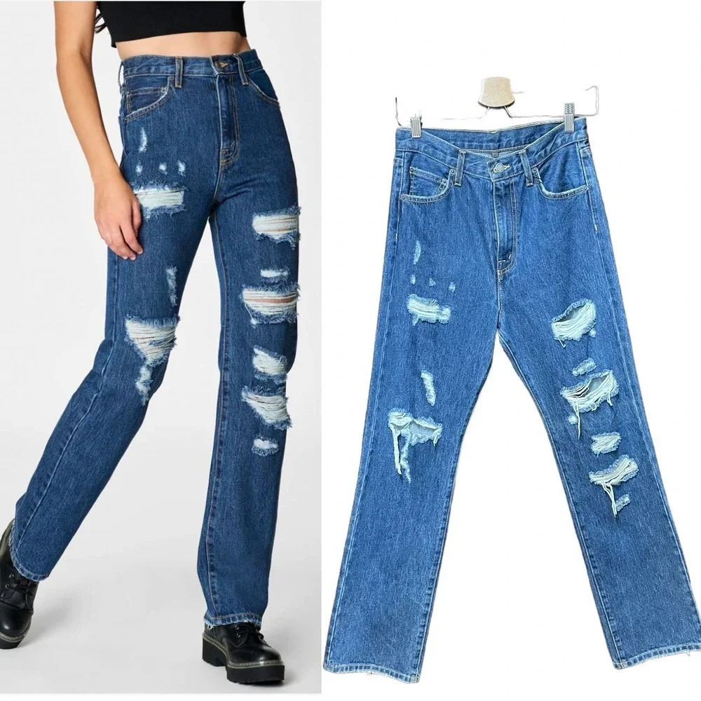 Carmar Lucio Orion Dark Wash Ripped Denim Jeans‎ Size 27